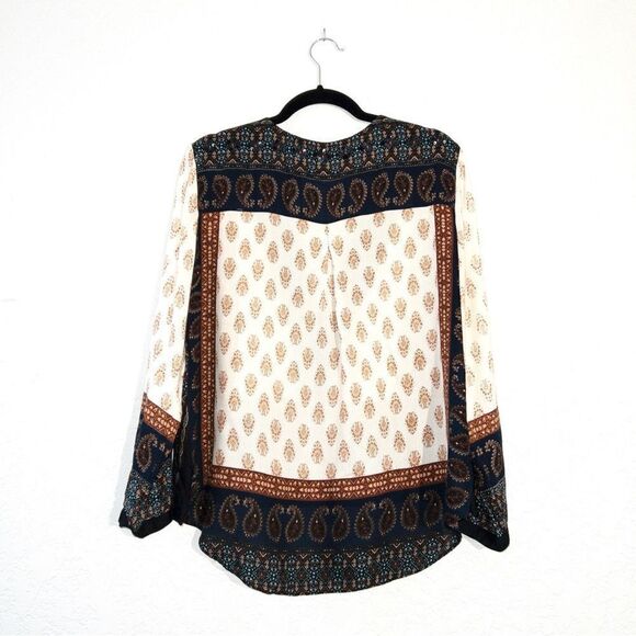 New Gypsy 05 Global Village Paisley Bohemian Blouse Size Medium - Picture 6 of 6
